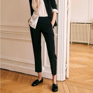 Sezane Black Tapered Trousers
